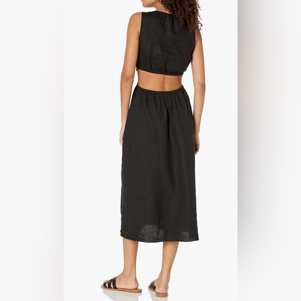 The Drop Women's Sade Linen Cut Out Midi